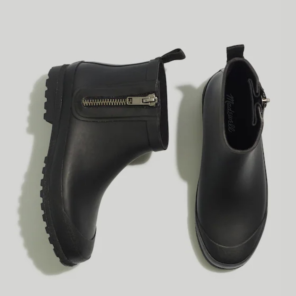 Madewell The Zip-Up Lugsole Rain Boot
